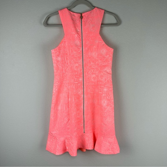 Lilly Pulitzer Pink Peach Word on the Street Liana Jacquard Sheath Dress Size 2 - Picture 3 of 7